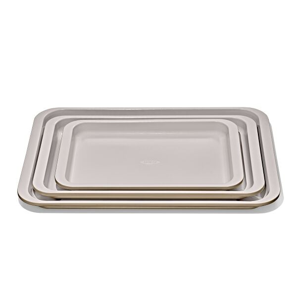 Non-Stick Pro Ceramic Coated Metal Bakeware 3 Pc Set