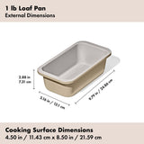 Non-Stick Pro Ceramic Coated Metal Bakeware 1 lb Loaf Pan O6