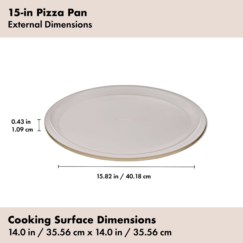 Non-Stick Pro Ceramic Coated Metal Bakeware 15” Pizza Pan O2