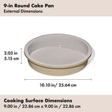 Non-Stick Pro Ceramic Coated Metal Bakeware 9” Round Cake Pan Y1