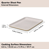 Non-Stick Pro Ceramic Coated Metal Bakeware Quarter Sheet Pan M6