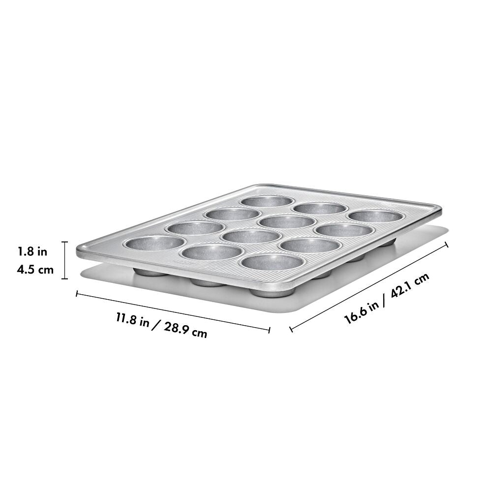 Nonstick Pro Clear Coated 12 Cup Muffin Pan N9