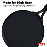 Obsidian Carbon Steel 10-Inch Crêpe Pan with Silicone Sleeve A0