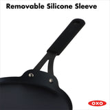 Obsidian Carbon Steel 10-Inch Crêpe Pan with Silicone Sleeve W0