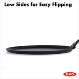 Obsidian Carbon Steel 10-Inch Crêpe Pan with Silicone Sleeve W0
