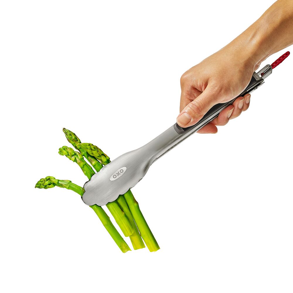 OXO Outdoor 10.5in Camp Stove Tongs with Bottle Opener W5