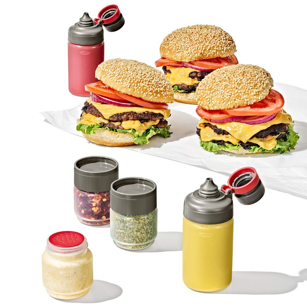 Outdoor 7-Piece Spice Shaker & Squeeze Bottle Set I8