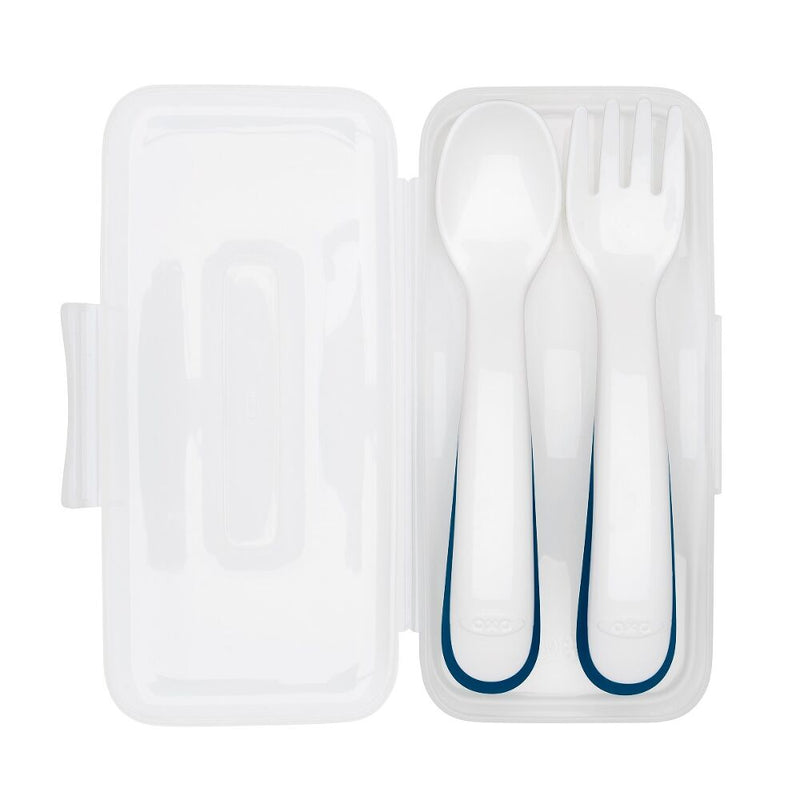 On-the-Go Plastic Fork and Spoon Set with Travel Case U3