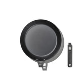 Outdoor 12-inch Carbon Steel Pan with Removable Handle E7