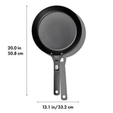 Outdoor 12-inch Carbon Steel Pan with Removable Handle E7