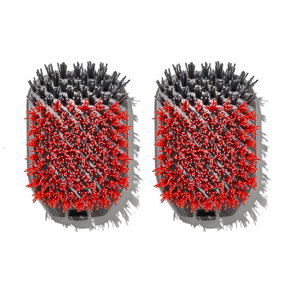 Outdoor Nylon Grill Brush Set of 2 Replacement Heads U0