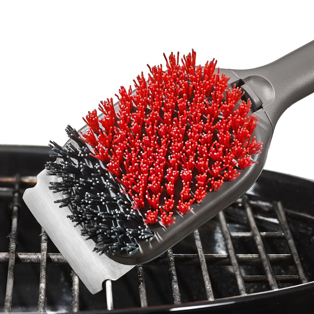 Outdoor Nylon Grill Brush Set of 2 Replacement Heads U0