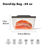 Outdoor Silicone Reusable Stand Up Bag Half Gallon (64 oz) D7