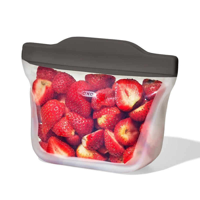 Outdoor Silicone Reusable Stand Up Snack Bag (12 oz) I2