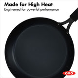 OXO Carbon Steel Obsidian Series 12-Inch Frypan with Silicone Sleeve P7