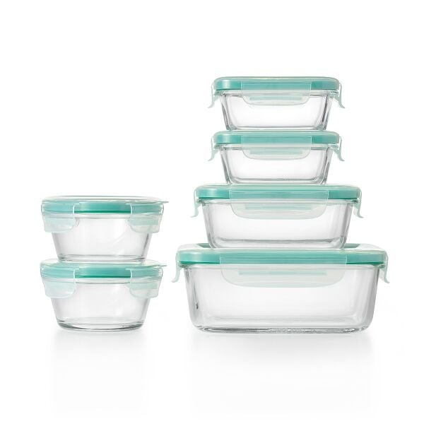 OXO Good Grips 12 Piece Smart Seal Glass Container Set A0