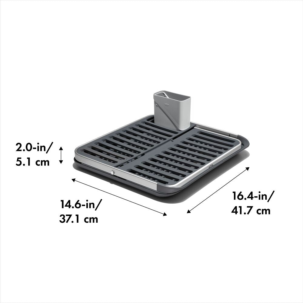 OXO Good Grips Aluminum Fold Flat Dish Rack E4