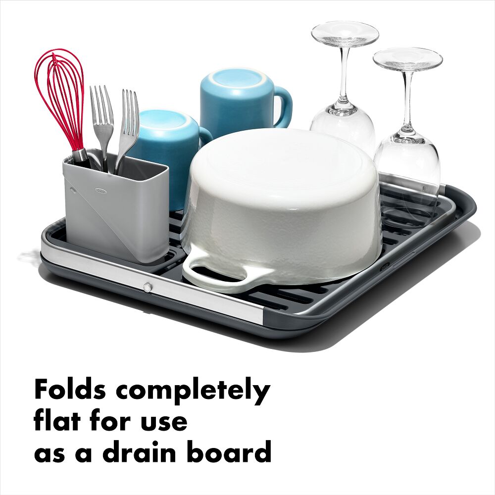 OXO Good Grips Aluminum Fold Flat Dish Rack E4