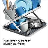 OXO Good Grips Aluminum Fold Flat Dish Rack E4