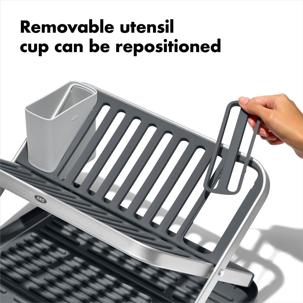 OXO Good Grips Aluminum Fold Flat Dish Rack E4