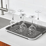 OXO Good Grips Compact Drying Rack with Dish Rest M9