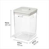 OXO Pet POP Container with Scoop — Big Square Medium — 4.4 Qt/4.2 L R3