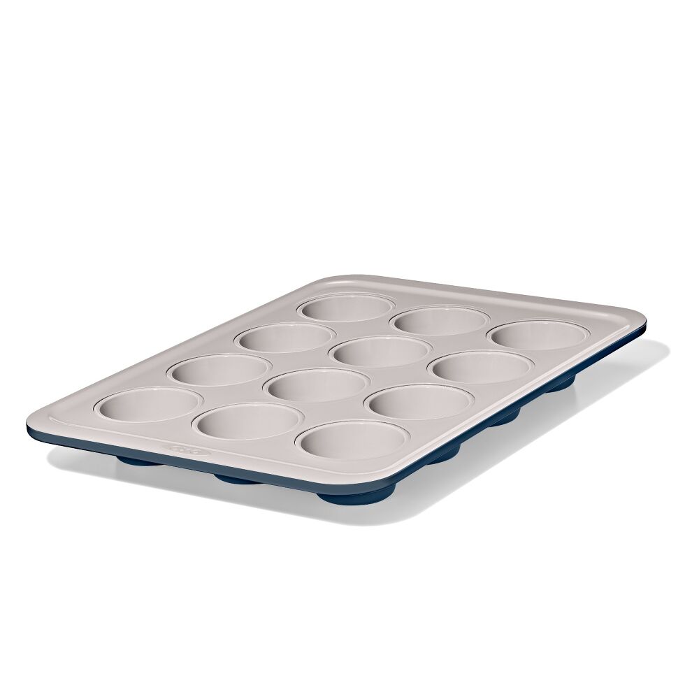 Non-Stick Pro Ceramic Coated Metal Bakeware 12 Cup Muffin Pan