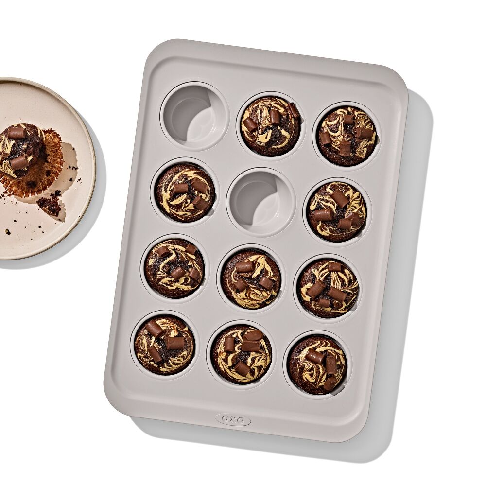 Non-Stick Pro Ceramic Coated Metal Bakeware 12 Cup Muffin Pan
