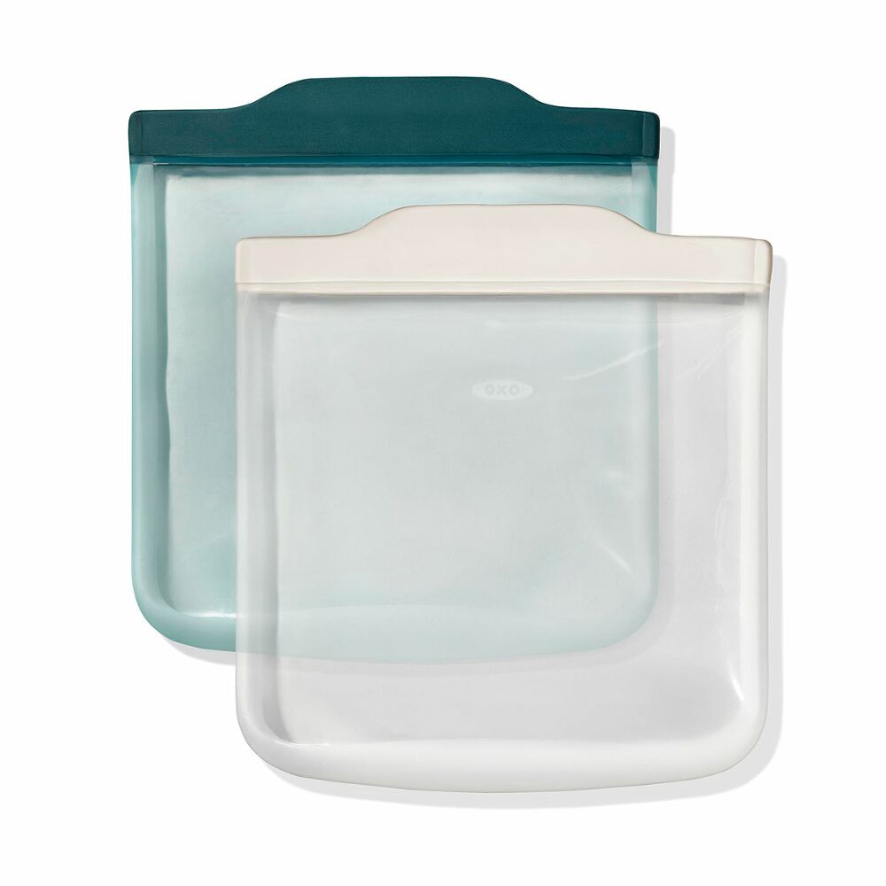 Silicone Reusable Bag -  4 Piece Lunch Set - Oat/Lagoon N8