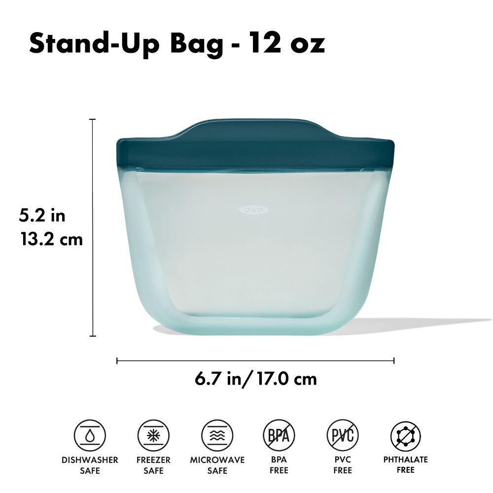 Silicone Reusable Bag - Stand-Up Snack (12 oz) – Lagoon B7