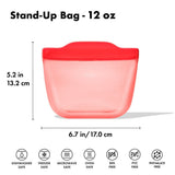 Silicone Reusable Bag - Stand-Up Snack (12 oz) – Watermelon R0