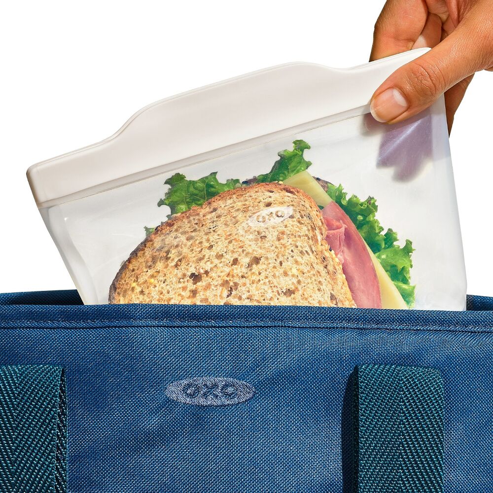 Silicone Reusable Bag - 4 Piece Starter Set - Oat/Lagoon