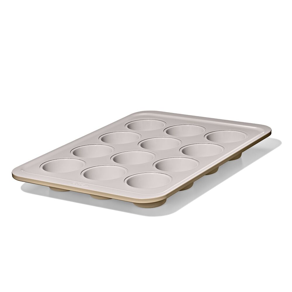 Non-Stick Pro Ceramic Coated Metal Bakeware 12 Cup Muffin Pan