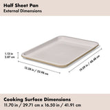 Non-Stick Pro Ceramic Coated Metal Bakeware Half Sheet Pan L4