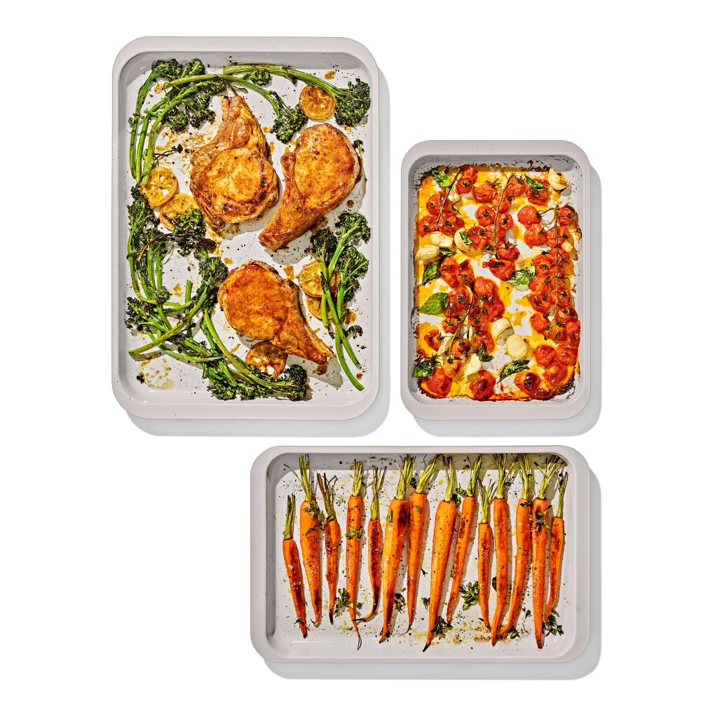 Non-Stick Pro Ceramic Coated Metal Bakeware 3 Pc Set