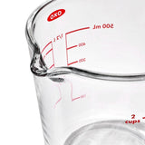 2 Cup Glass Measuring Cup with Lid I8