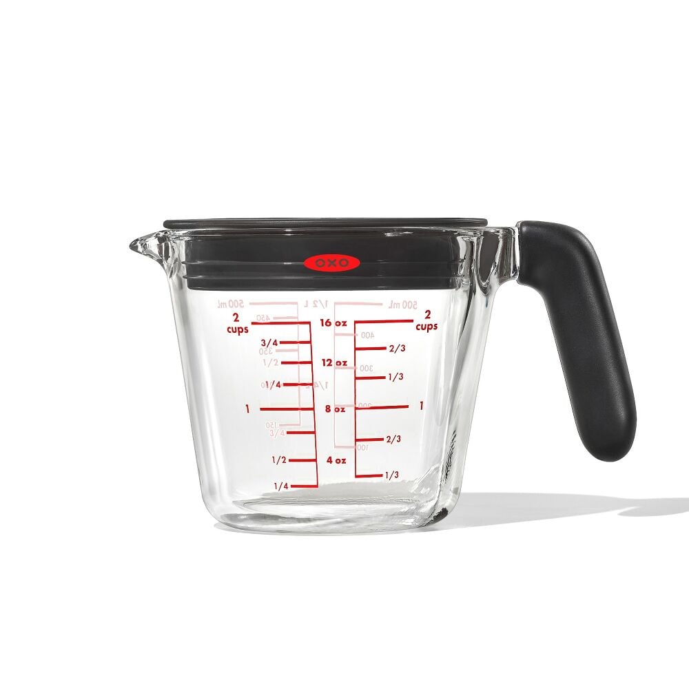 2 Cup Glass Measuring Cup with Lid I8