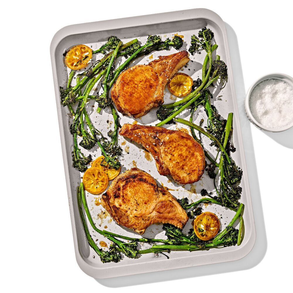 Non-Stick Pro Ceramic Coated Metal Bakeware Half Sheet Pan L4