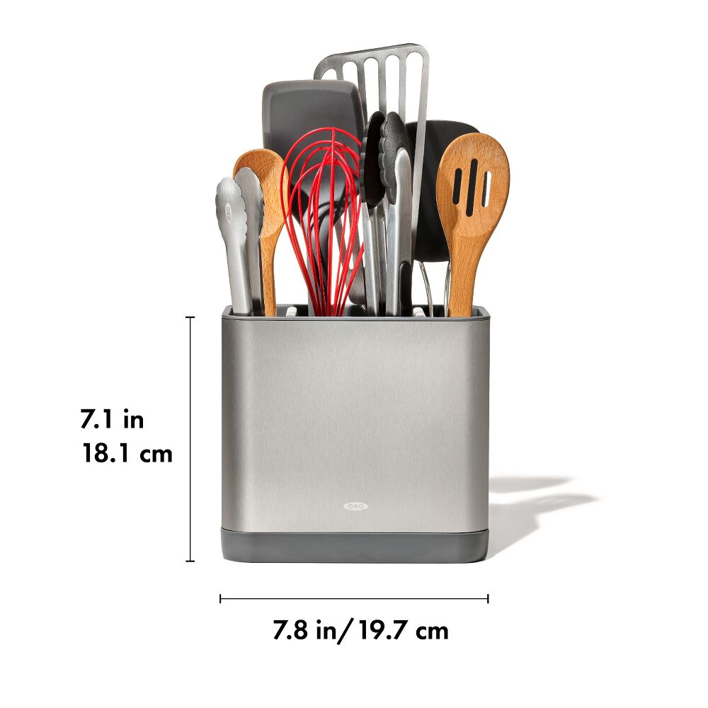 Adjustable Stainless Steel Utensil Holder - Large N7
