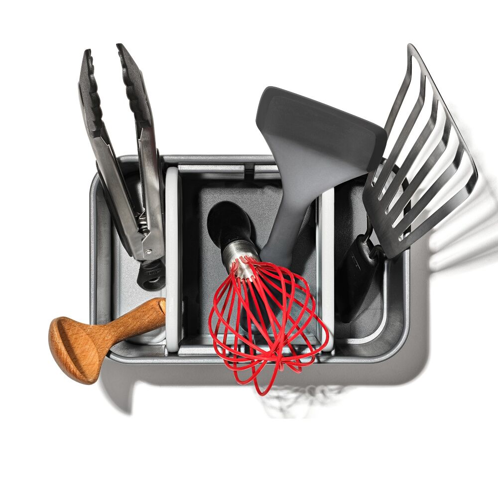 Adjustable Stainless Steel Utensil Holder - Large N7