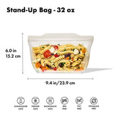 Silicone Reusable Bag - Stand-Up Quart (32 oz) - Oat M7