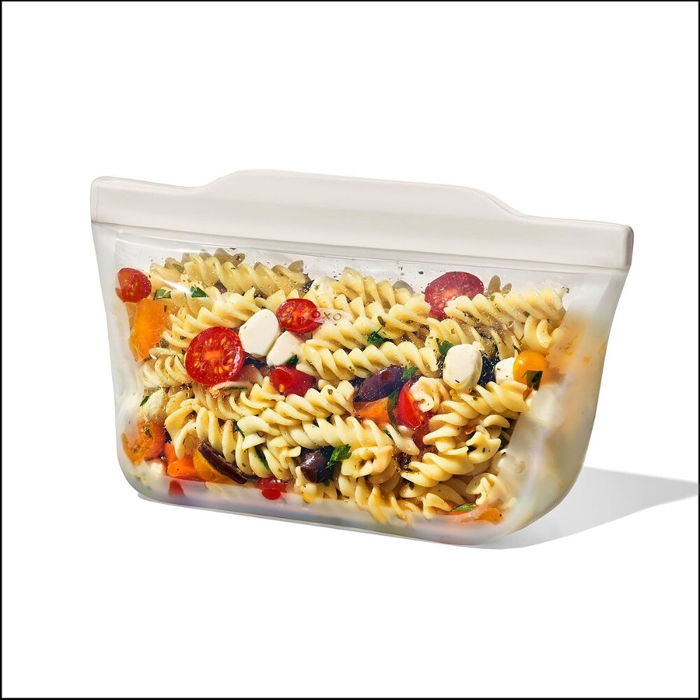 Silicone Reusable Bag - Stand-Up Quart (32 oz) - Oat M7