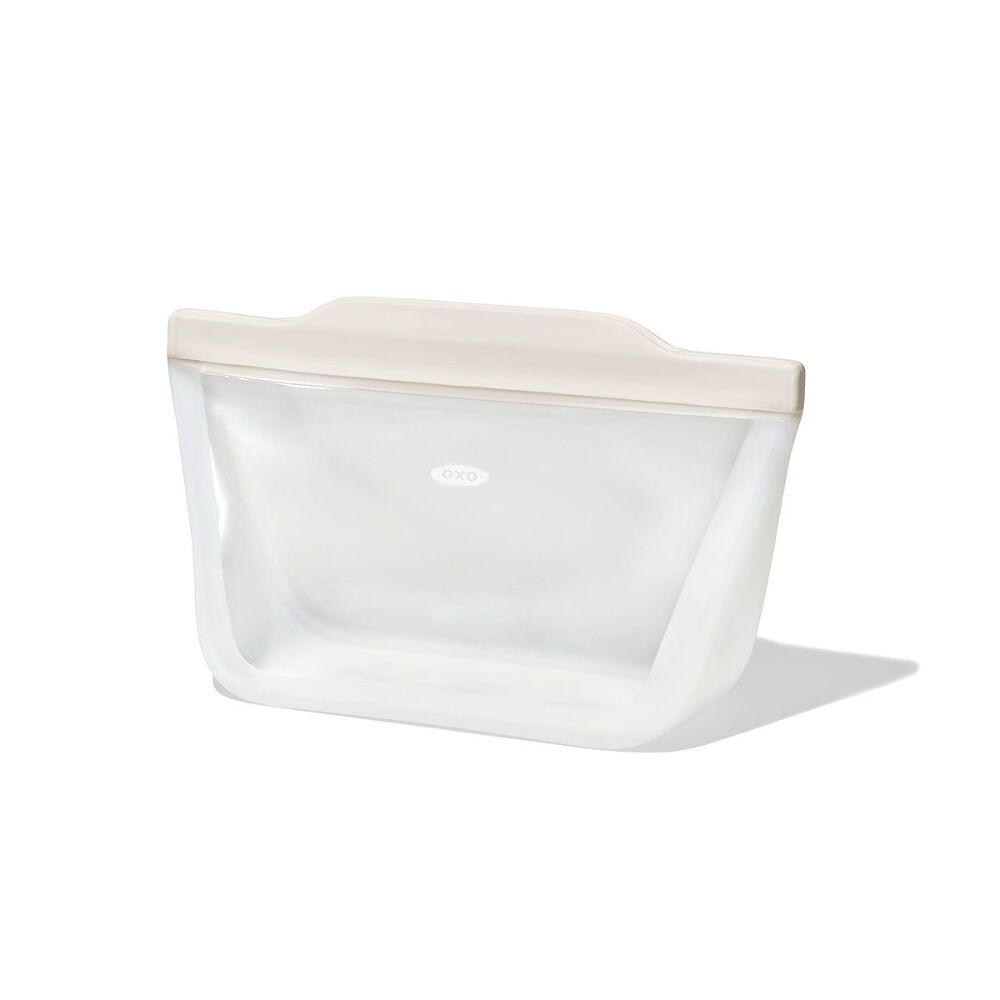 Silicone Reusable Bag - Stand-Up Quart (32 oz) - Oat M7
