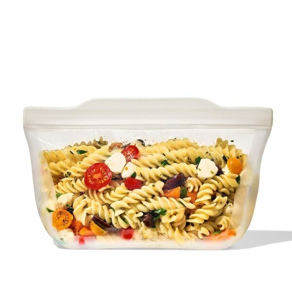 Silicone Reusable Bag - Stand-Up Quart (32 oz) - Oat M7