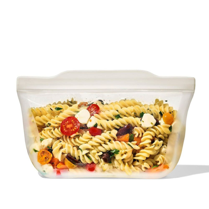 Silicone Reusable Bag - Stand-Up Quart (32 oz) - Oat M7