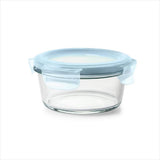 Smart Seal 2-Cup Glass Round Container - Arctic Blue A7