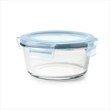 Smart Seal 4-Cup Glass Round Container - Arctic Blue E7