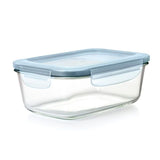Smart Seal 8-Cup Glass Rectangle Container - Arctic Blue Q6