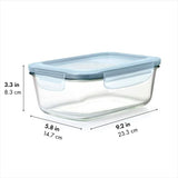 Smart Seal 8-Cup Glass Rectangle Container - Arctic Blue Q6