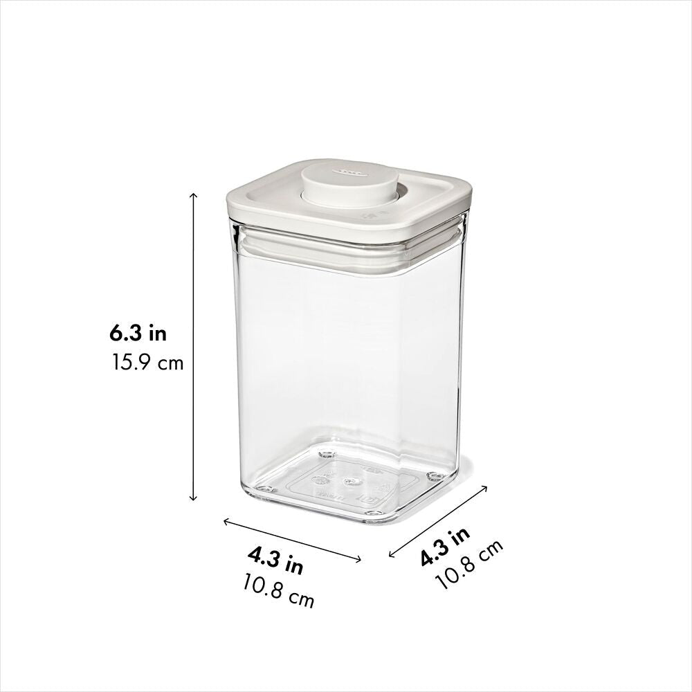 OXO Pet POP Container — Small Square Short — 1.1 Qt/1 L